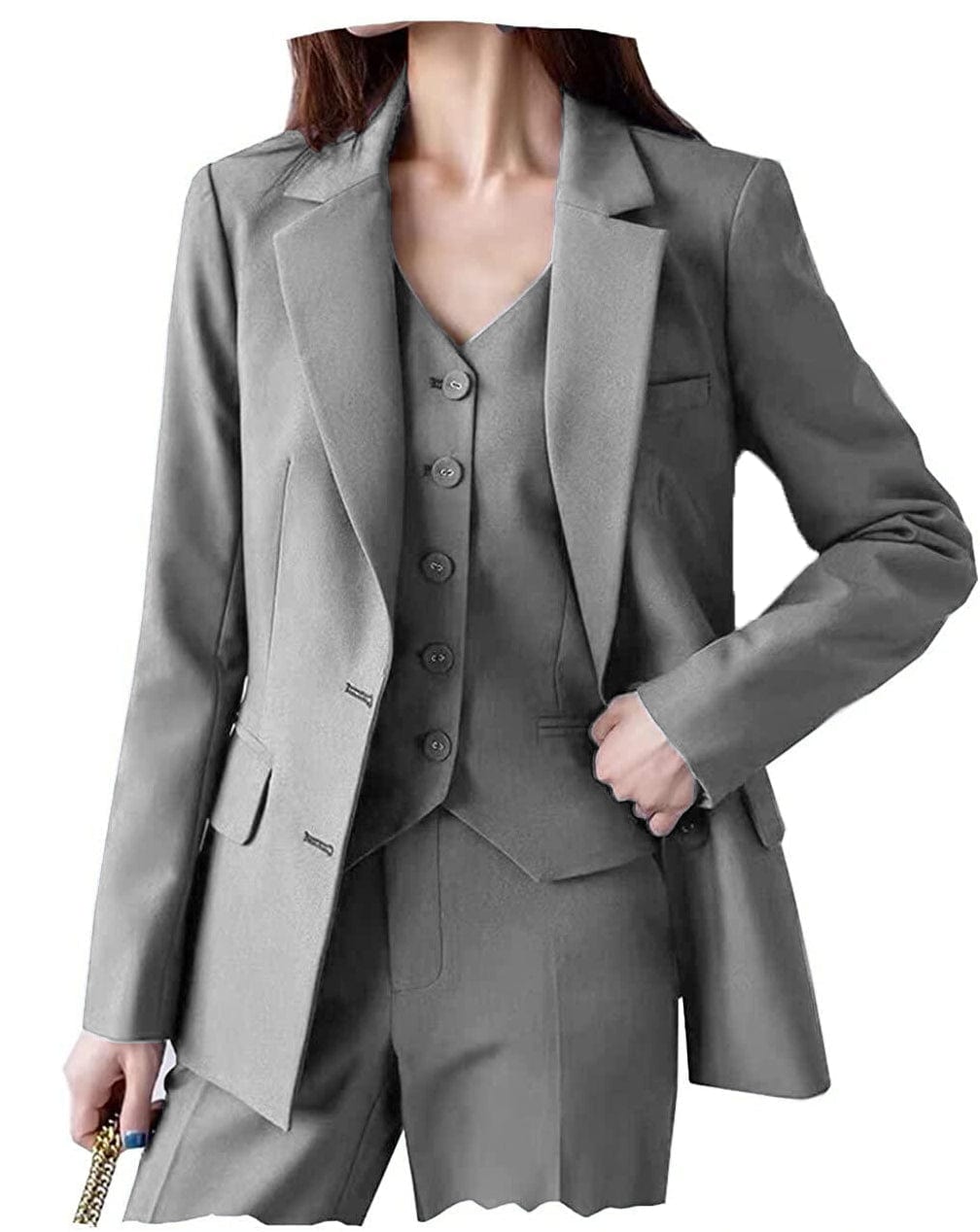 Womens grey hotsell suit jacket