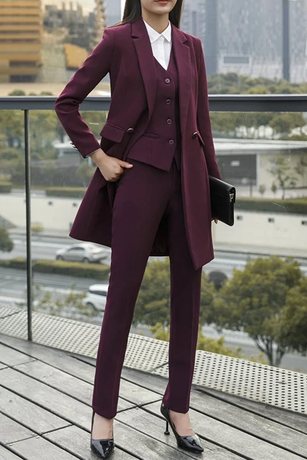 Ladies three piece suit hotsell