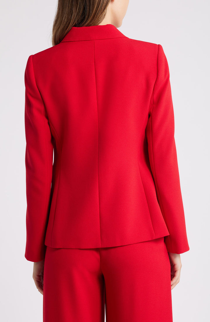 solovedress 2 Piece Red Single Buttons Fashion Slim Fit Women Suit (Blazer+Pants)