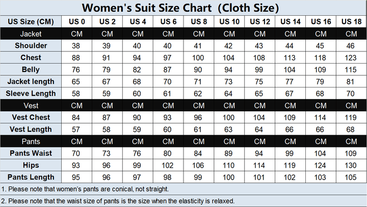 solovedress Business 2 Pieces Flat Peak Lapel Women Suit (Blazer+Vest)